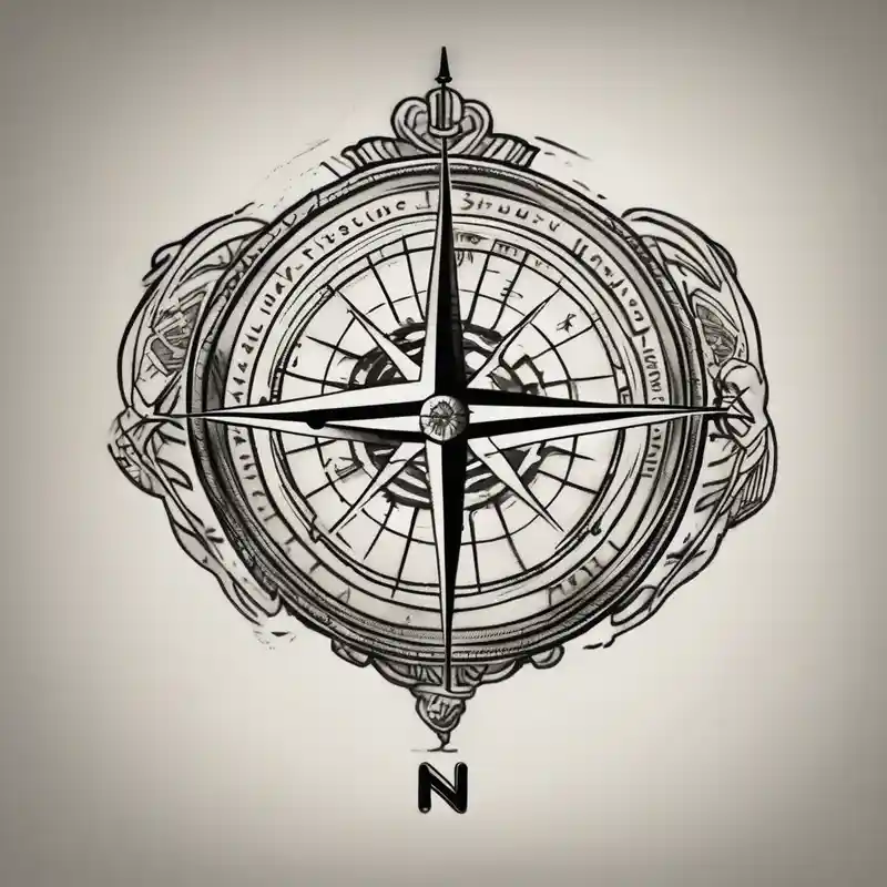 Compass on the back of the palm in the shape of Nigeria with longitude written on the top and latitude written on the bottom. – Croquis, Noir et blanc